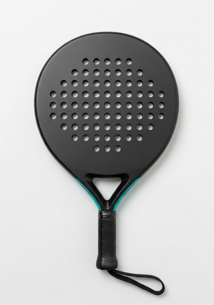Round-shaped padel racket for beginners